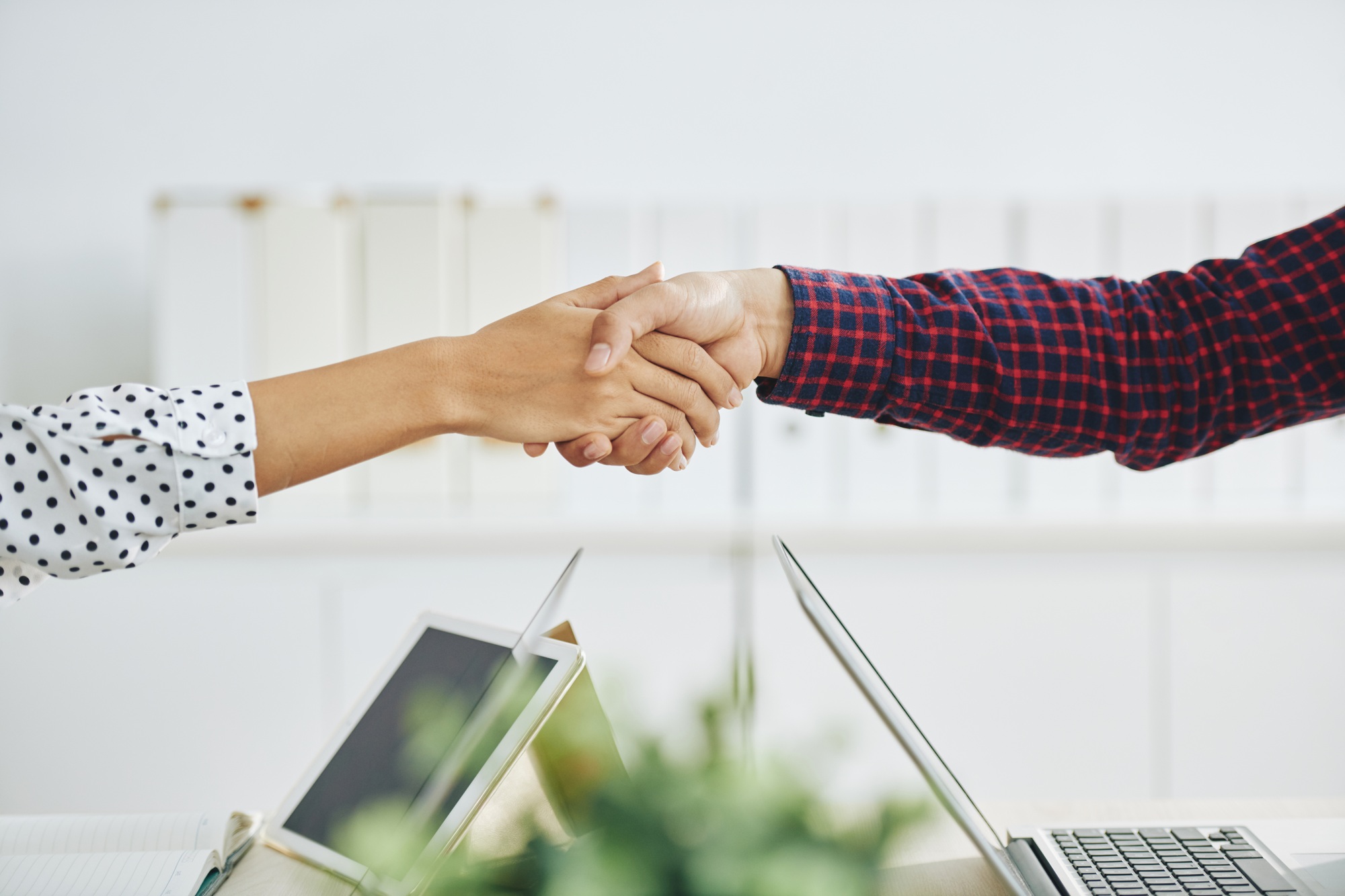 Business people shaking hands